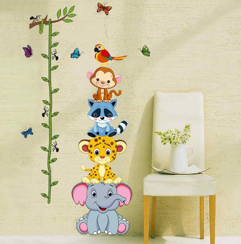 Cartoon Kids Small Animal Child Height Stickers