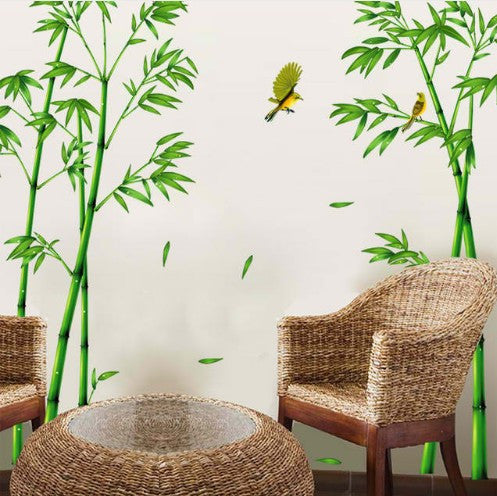 Removable Green Bamboo Forest Depths Wall Sticker