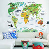 Colorful World Map Wall Sticker Decal Vinyl