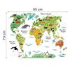 Colorful World Map Wall Sticker Decal Vinyl