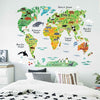 Colorful World Map Wall Sticker Decal Vinyl