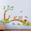 Cartoon Jungle Wild Animal Wall Stickers for Kids Rooms