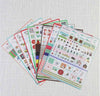 9 Pcs / Pack Cute Iconic Diary Deco Pack Kawaii Sticker Planner