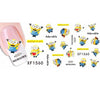 Yellow Despicable Minion Tip Nail Art Sticker