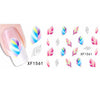 Feather Rainbow Colors Tip Nail Art Sticker