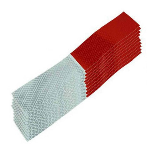 Car Reflective Warning Strip Red White Stickers