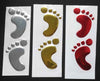 Men Footprint 3D PVC Chromed Car Sticker