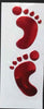 Men Footprint 3D PVC Chromed Car Sticker