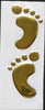 Men Footprint 3D PVC Chromed Car Sticker