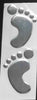 Men Footprint 3D PVC Chromed Car Sticker